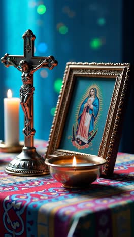 artículos religiosos con velas