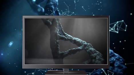 Digital-animation-of-DNA-model-on-the-computer-monitor-display-4k