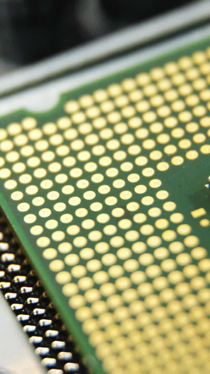 primer plano del chip de la computadora