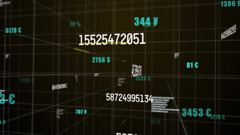 Animation of numbers and financial data processing