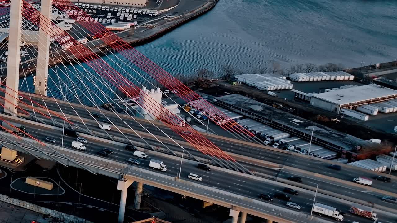 Ponte Kosciuszko e Fundo de Manhattan