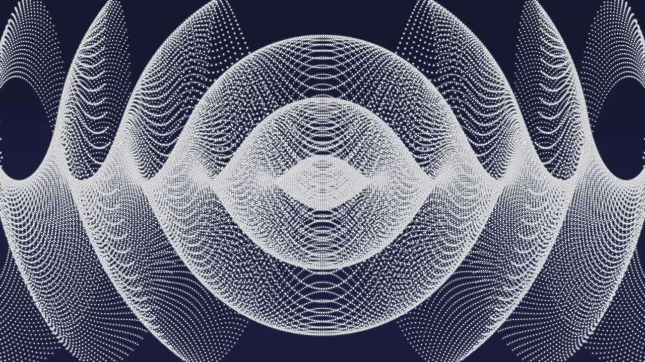 animación de un patrón blanco moviéndose sobre un fondo azul