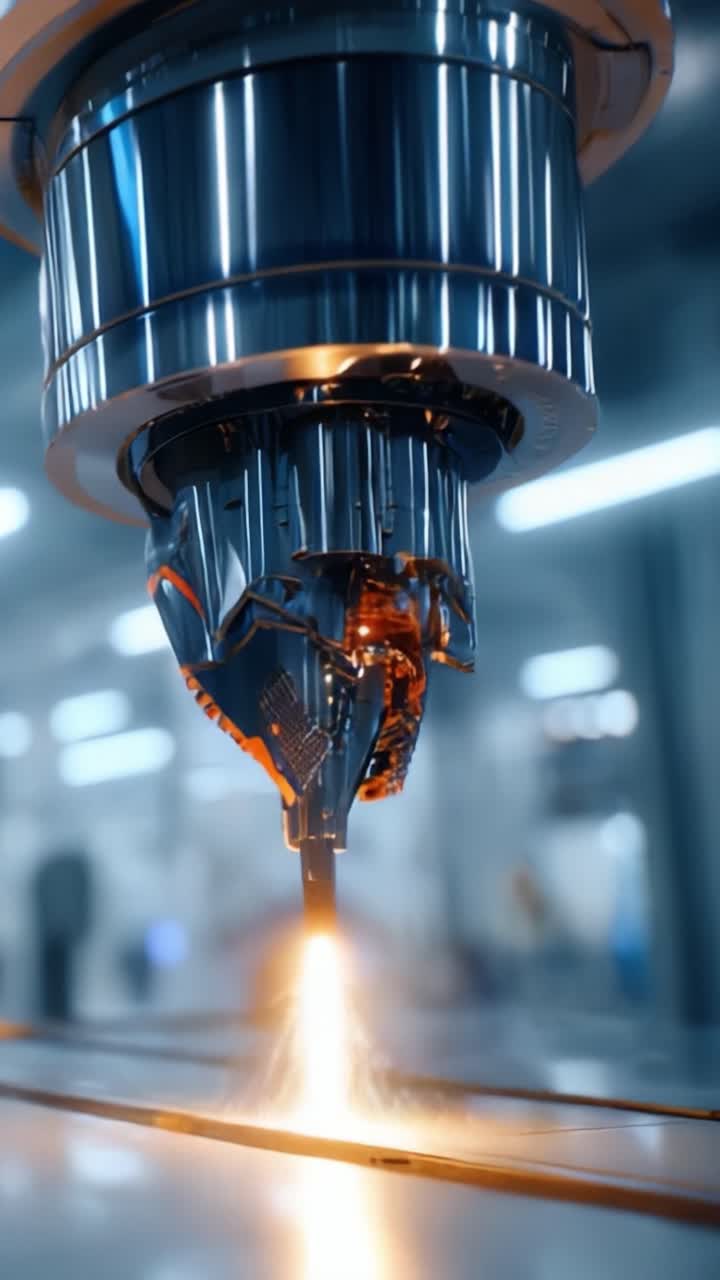 Advanced Robotic Arm Engaging in Precision Metal Work, Demonstrating Cutting Technology with Sparks and High-Performance Machinery in a Modern Workshop Environment