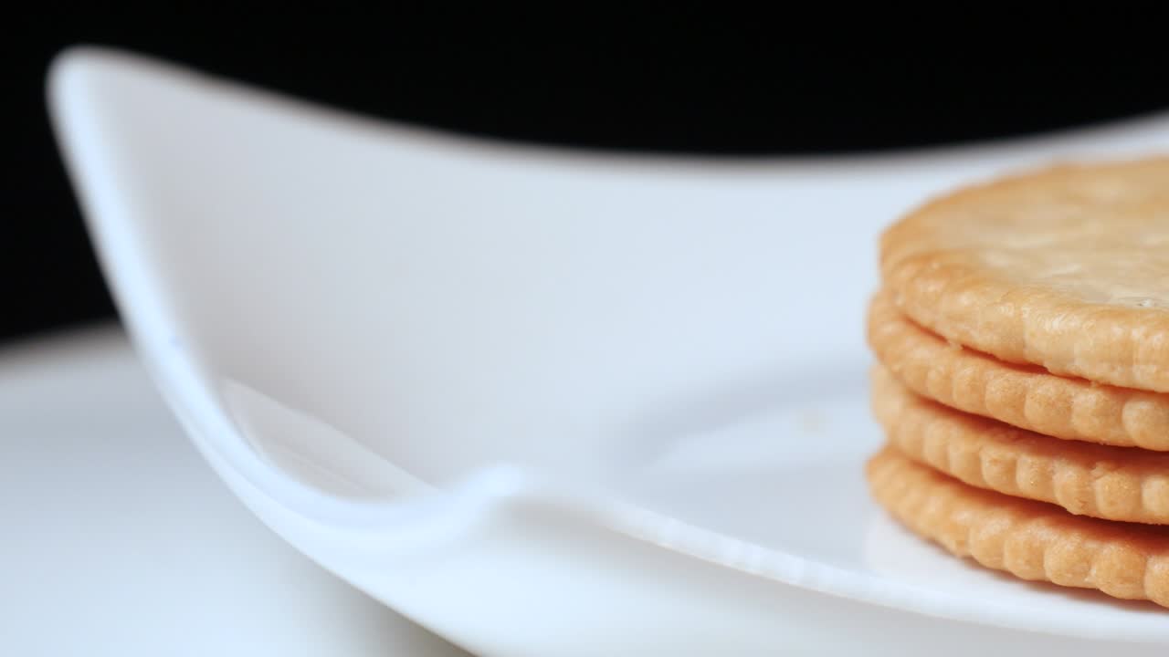 Biscuit cracker on a dish