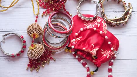 assorted indian traditional jewelry