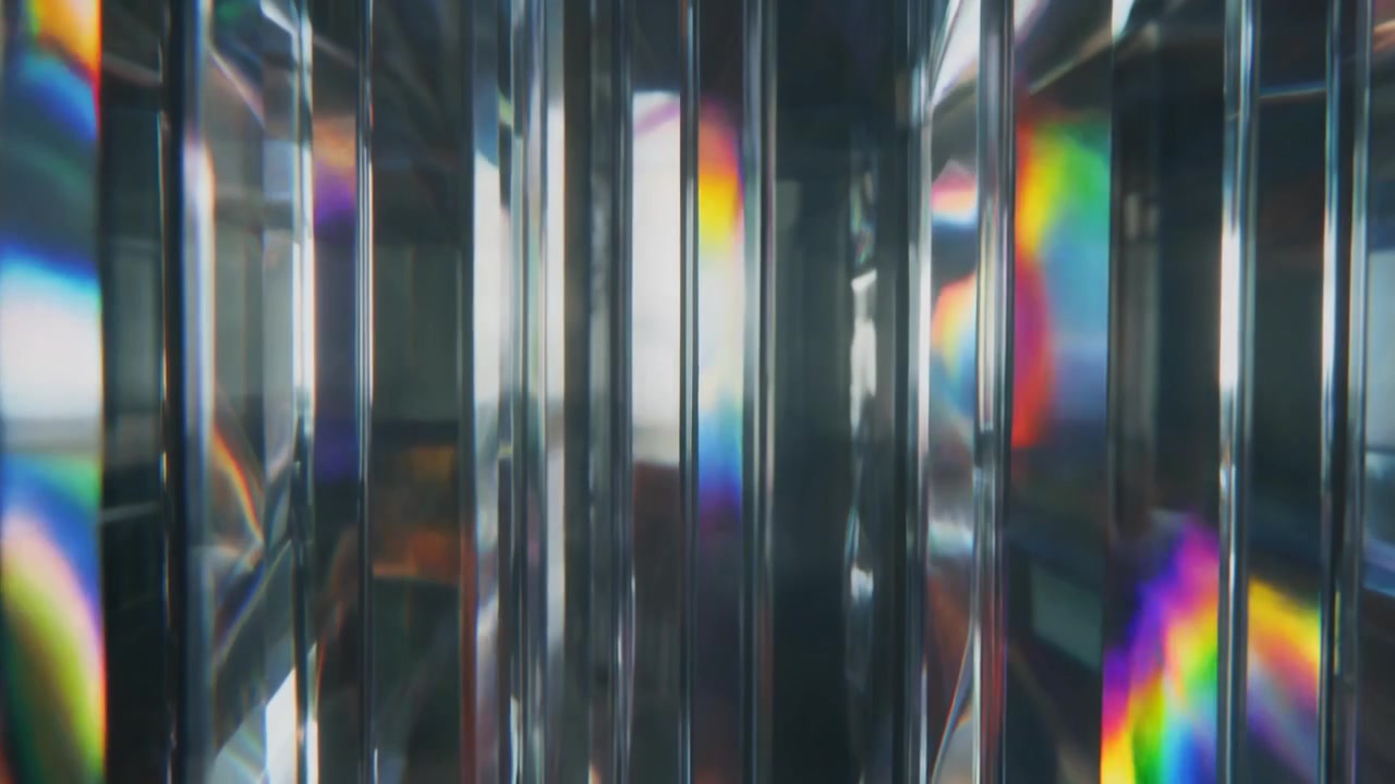 Abstract Light Refraction Through Glass Prisms
