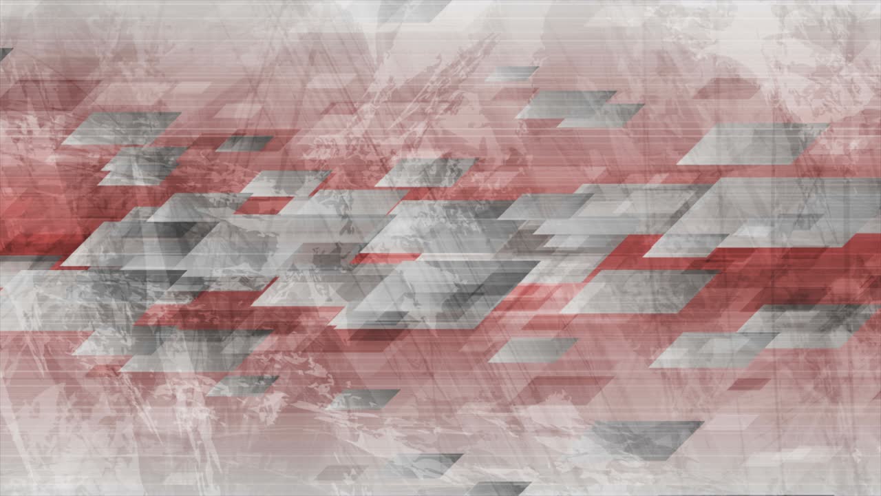 fondo de movimiento abstracto geométrico de tecnología grunge roja y gris