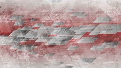 red and grey grunge tech geometric abstract motion background