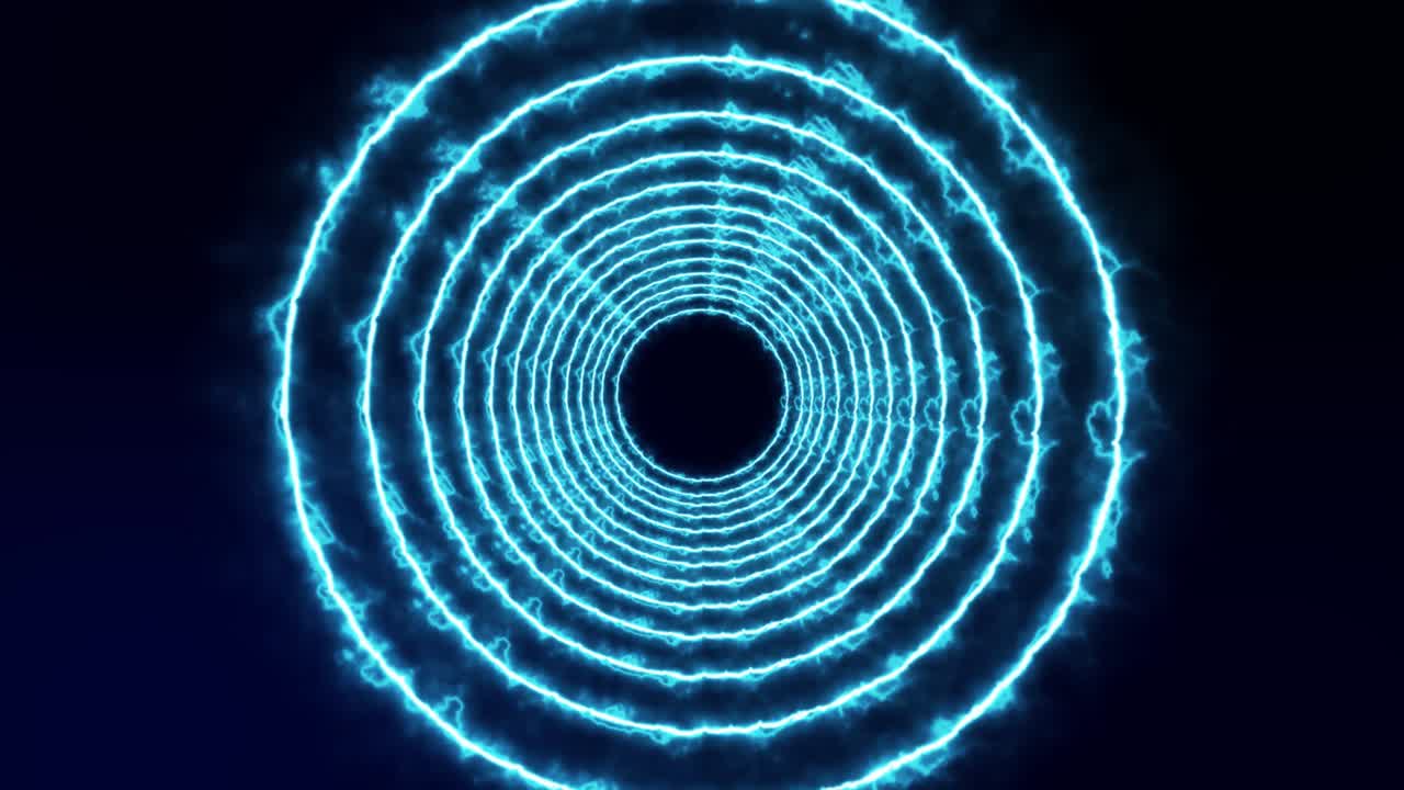3D circle tunnel animation motion graphics