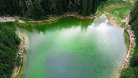 areal - green lake styria austria - boom down shot - wide