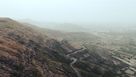 4k-Drone-tilt-up-shot-of-a-mountain-pass