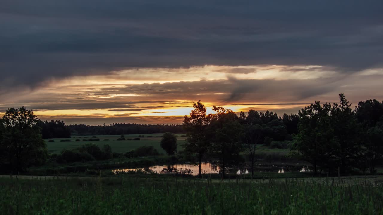 Early midsummer sunrise.