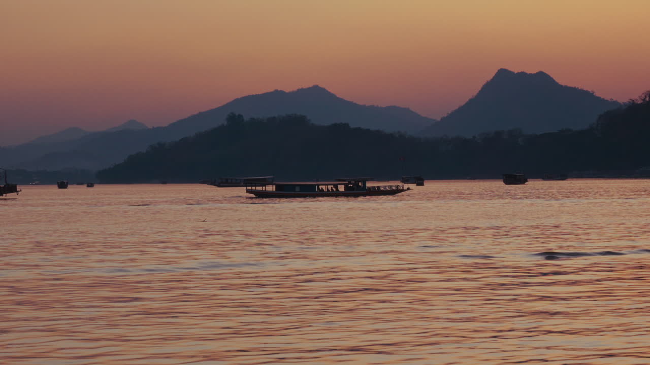Sunset River Cruise with Mountains