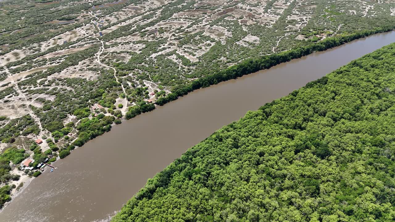 Parnaiba Delta At Araioses In Maranhao Brazil. Nature Scenery. Brazilian Delta Of The Americas. Parnaiba Delta At Maranhao. Winding River. Beach Landscape. Vacations Travel. Brazil Northeast