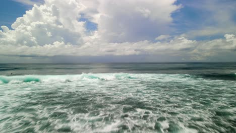 ocean waves in bali, indonesia