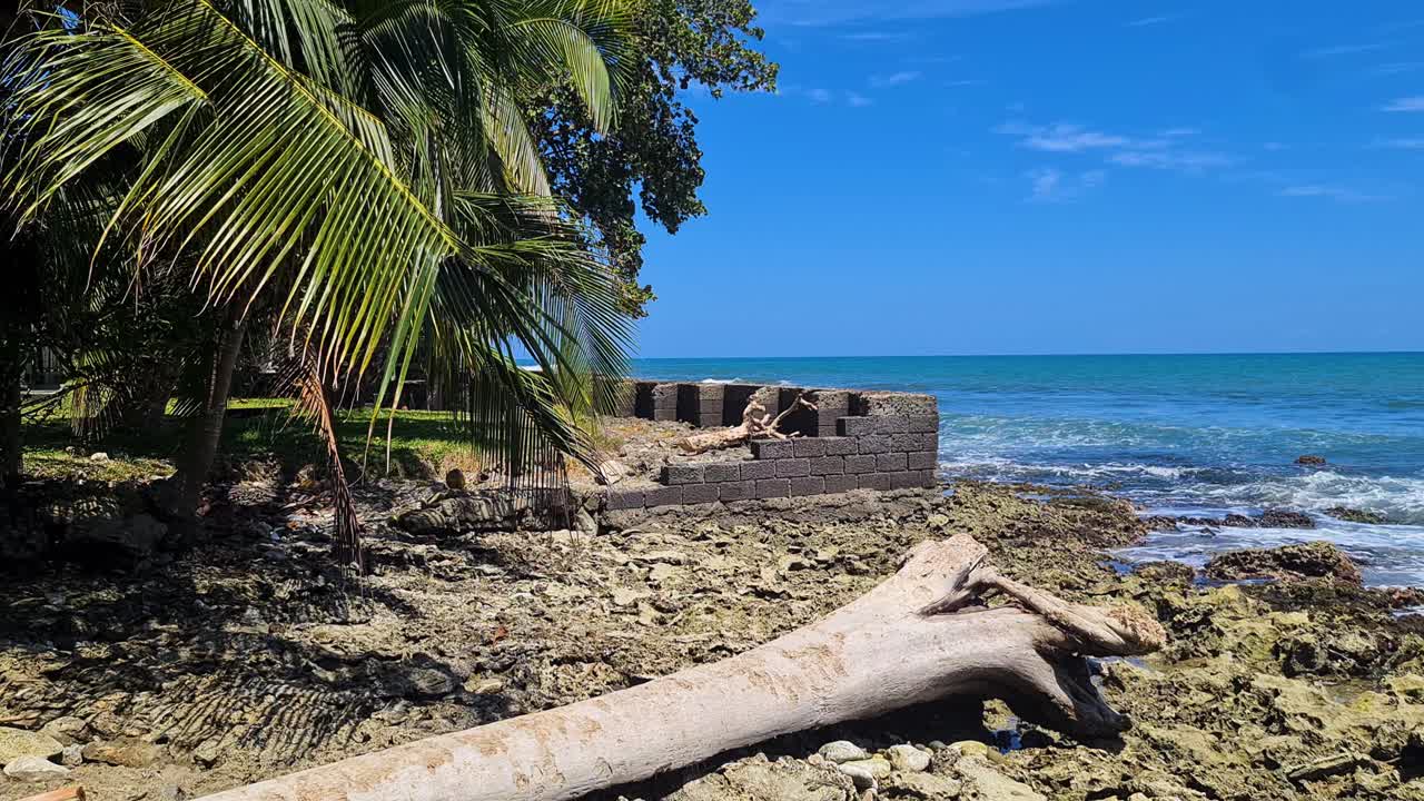 Caribbean Sea and Coastline of Costa Rica Near Cahuita National Park