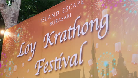 Loy Krathong Festival Banner at Island Escape