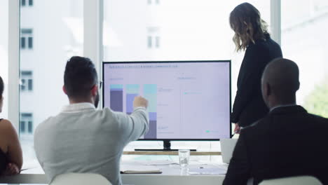 reunirse para hablar de estadísticas de negocios y éxito