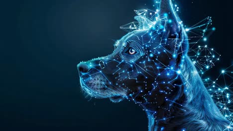 digital art of a dog profile
