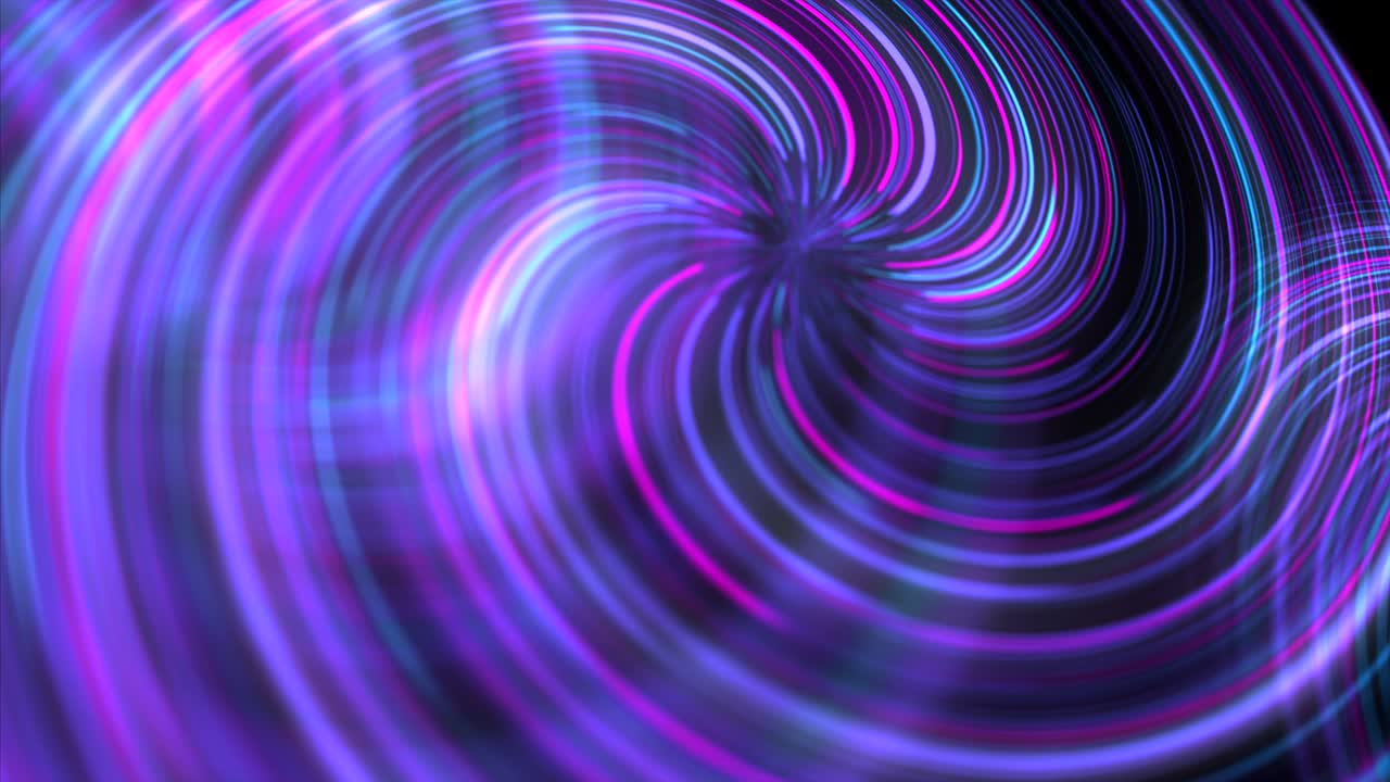 el fondo de movimiento ultravioleta brillante línea por línea forma una animación en espiral de neón