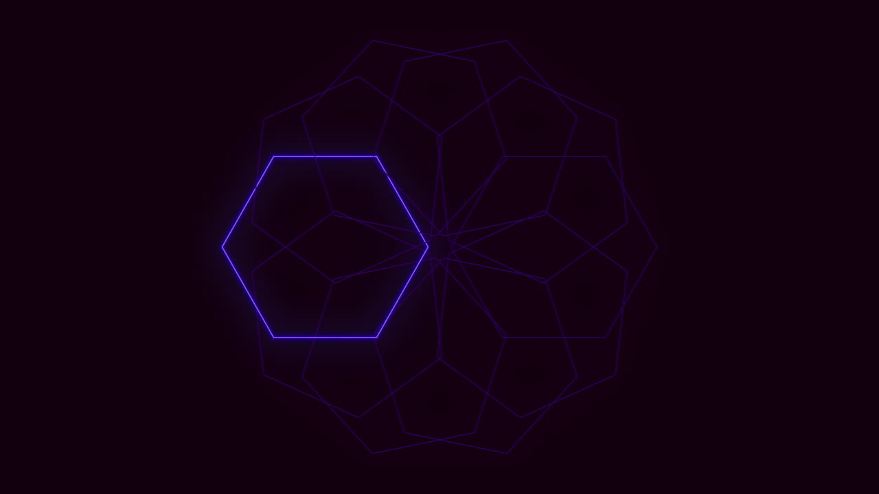 빛나는 반이는 육각형 패턴으로 매혹적인 파란색 기하학적 모양