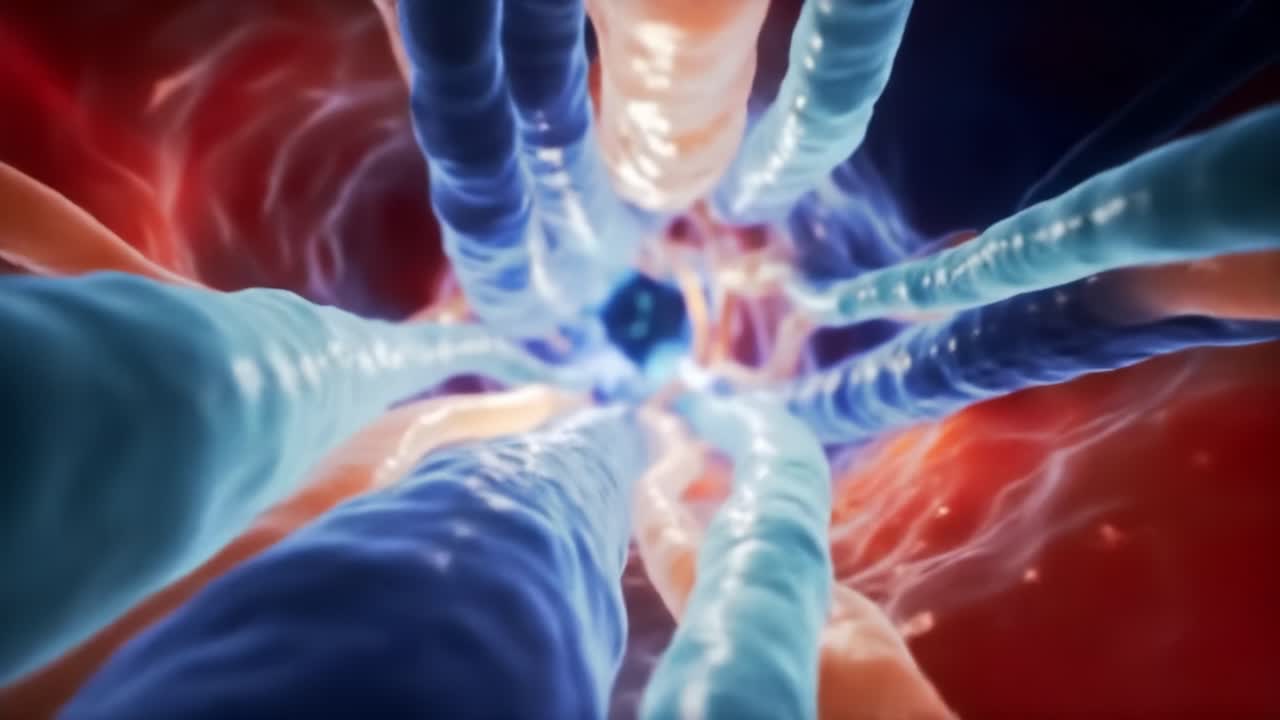 A Stunning Exploration into the Depths of Abstract Neural Pathways, Capturing the Intricacies and Vibrancy of Information Transmission and Connectivity in a Unique Visualization