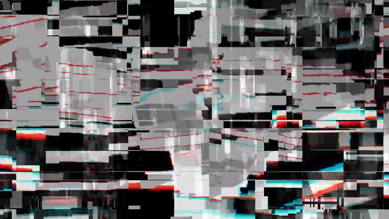 Distorted television screen