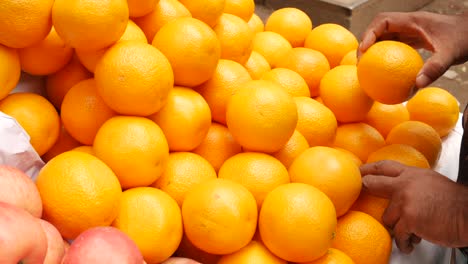 oranges at a market