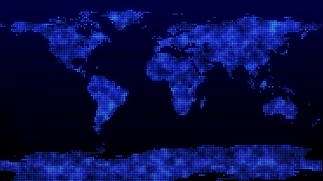 telón de fondo de noticias puntos del mapa del mundo