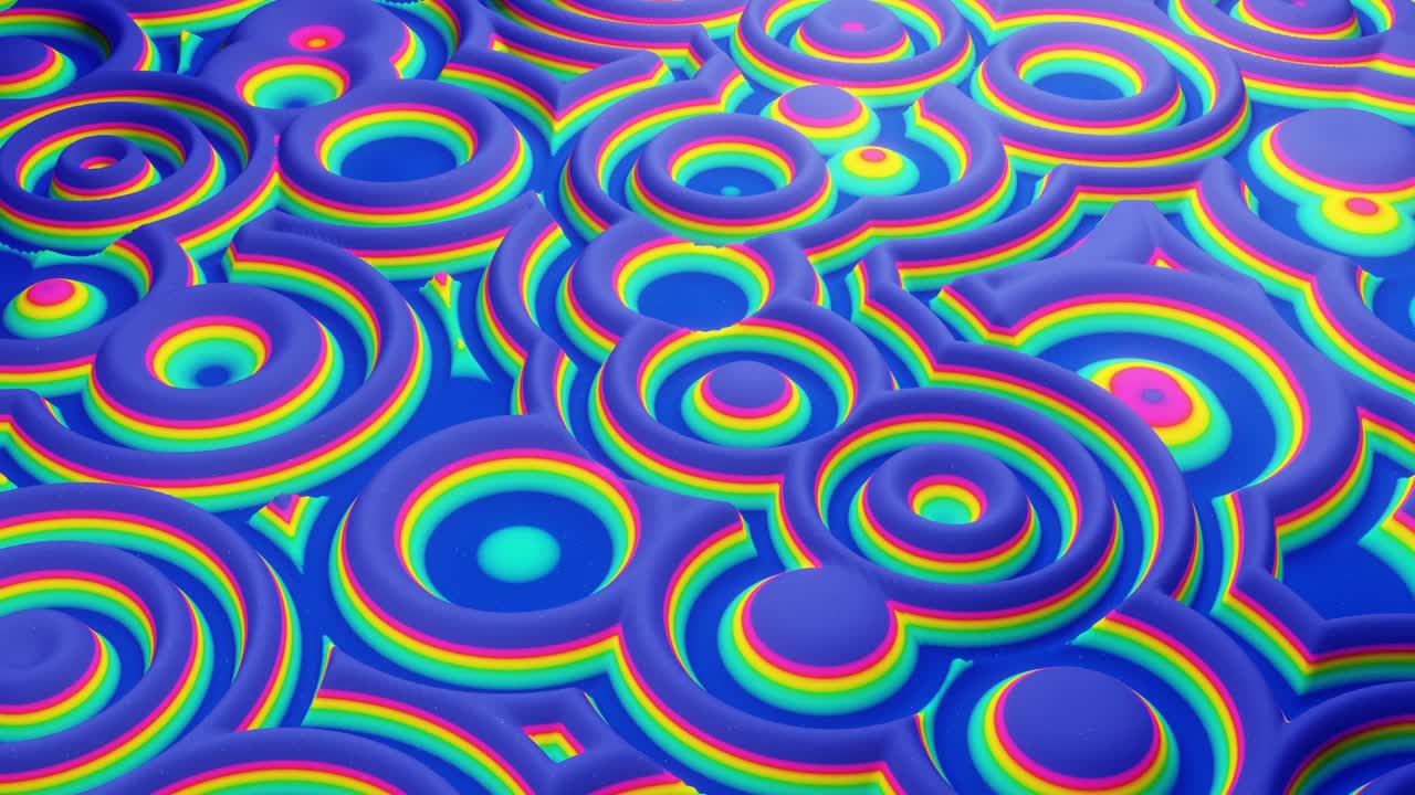 patrón ondulado abstracto en una superficie brillante y brillante, color arco iris de gradiente líquido, ondas en el fluido de pintura en animación suave. brillo en líquido viscoso 3d. retroceso creativo