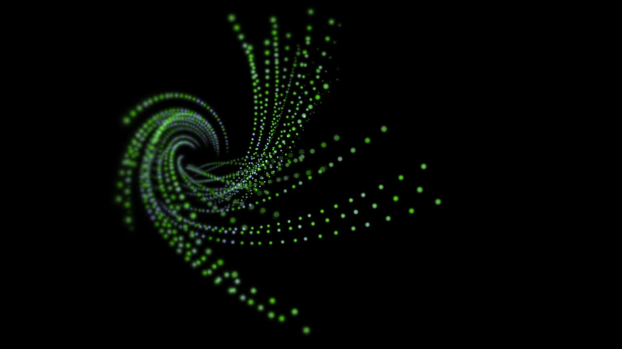 Neon disco green dots and lines