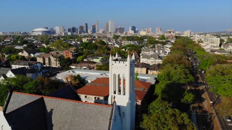 church reveals the city of new orleans as the backdrop