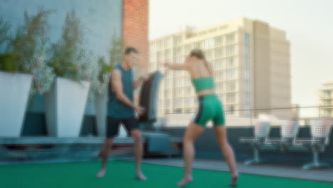 kickboxing, fitness and training woman