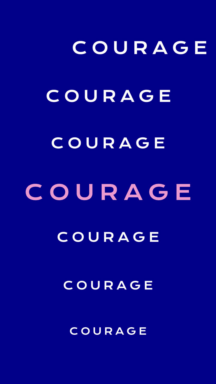 Courage Typography Poster