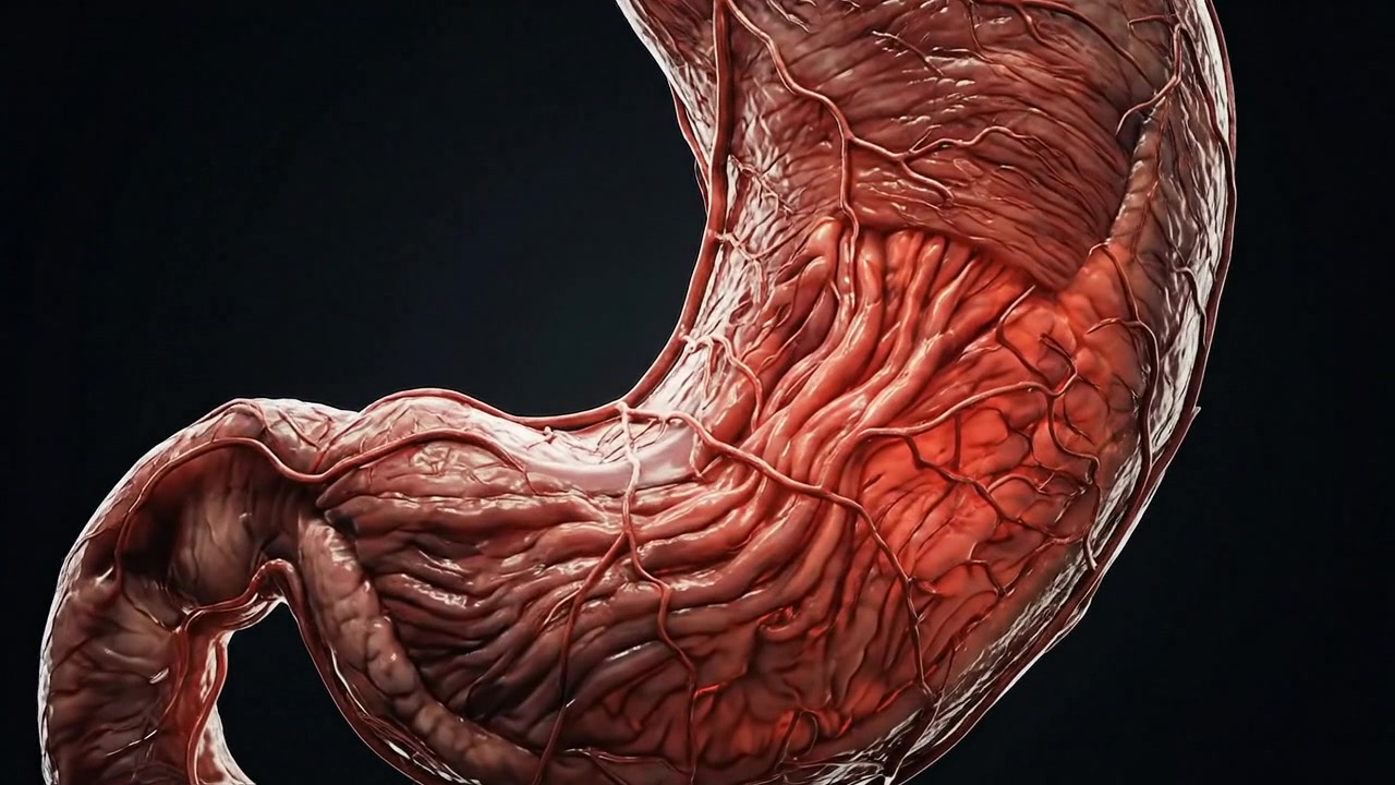 Medical anatomy visualization showing human organs and body systems
