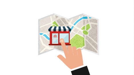 finding a local business on a map