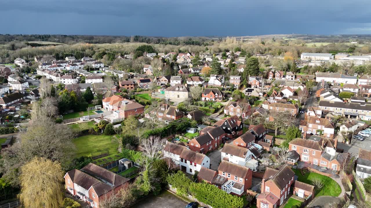 House in Ingatestone village Essex UK drone,aerial