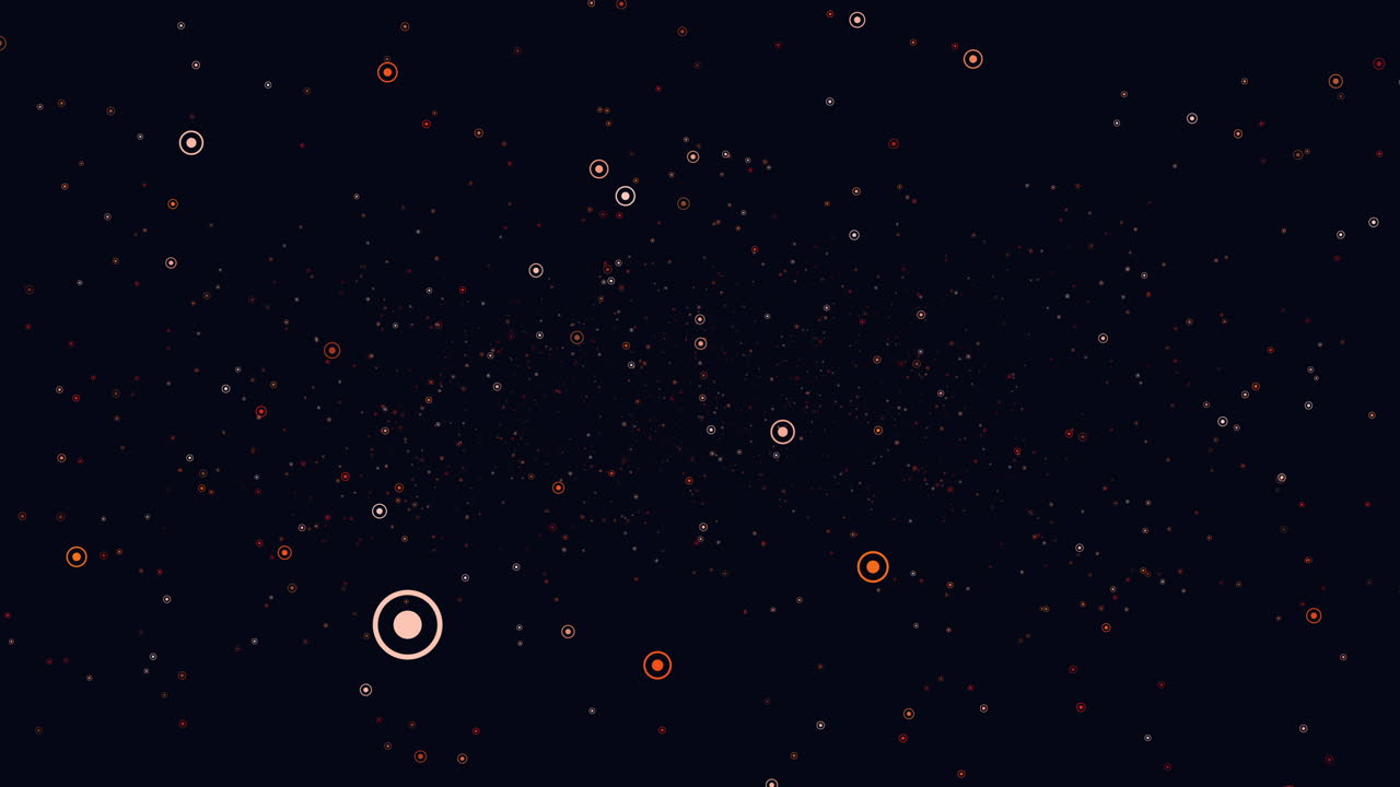 A mesmerizing night sky adorns with a variety of colorful stars - red, orange, and yellow hues dominate, casting a radiant glow with varying intensities