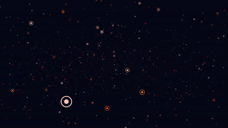 a mesmerizing night sky adorns with a variety of colorful stars - red, orange, and yellow hues dominate, casting a radiant glow with varying intensities
