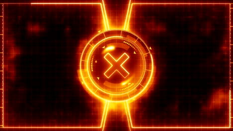 futuristic sports game loop animation. versus fight background. radar neon digital display. x target mark. game control interface element. battle fight sports competition.