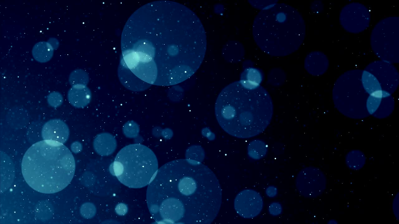 partículas de polvo azul abstracto luz bokeh títulos de movimiento bucle de fondo cinematográfico