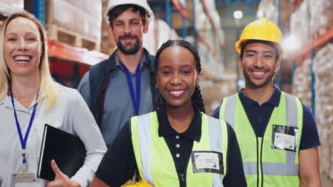warehouse team portrait