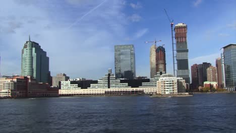 Horizonte-Del-Río-Hudson-Y-Hoboken,-Nj-Visto-Desde-Nueva-York