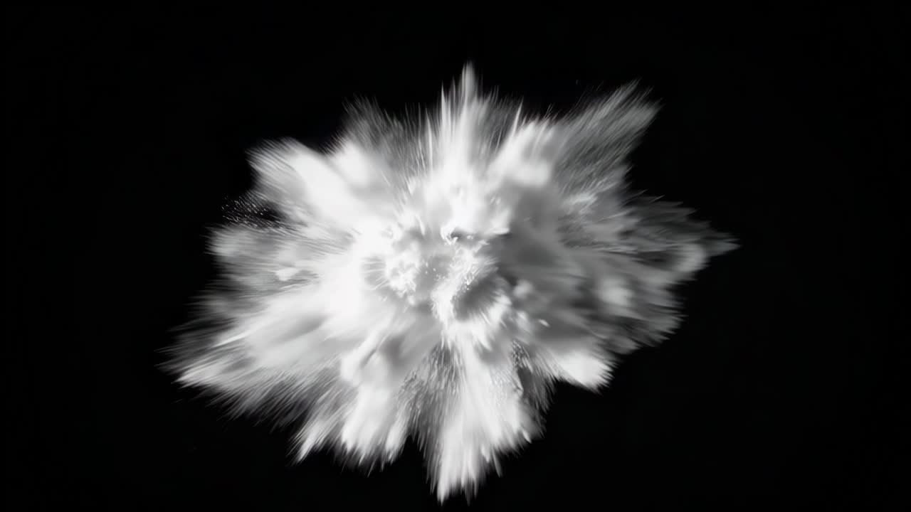 explosión de polvo blanco
