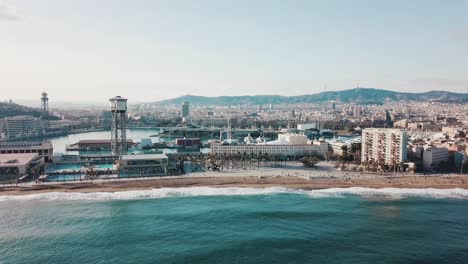 barcelona cityscape from the air