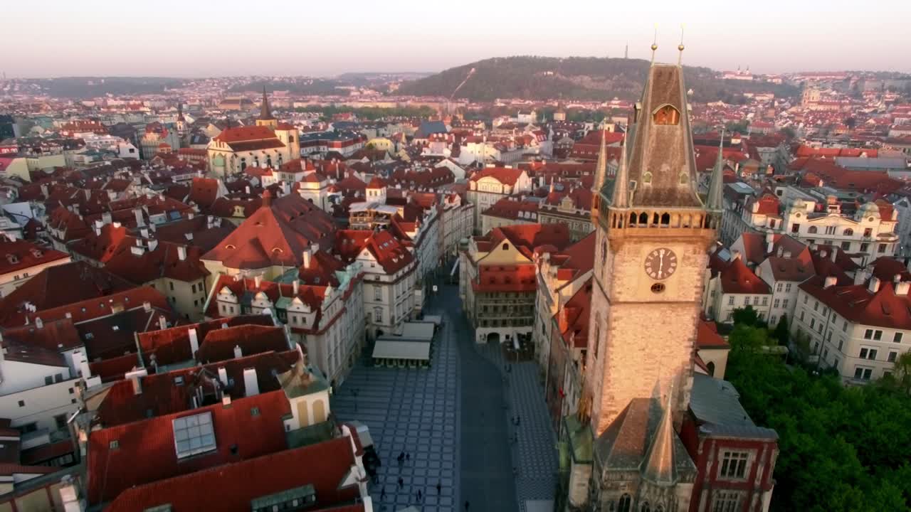 Vista aerea del centro storico di Praga, Repubblica Ceca.