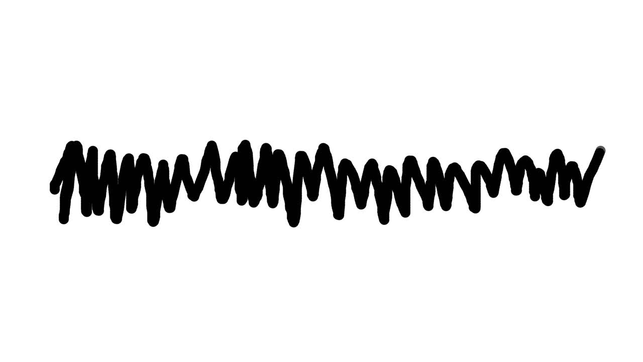 Animated Hand Drawn Black Line on White Background