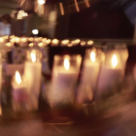 candle lights at an event reception