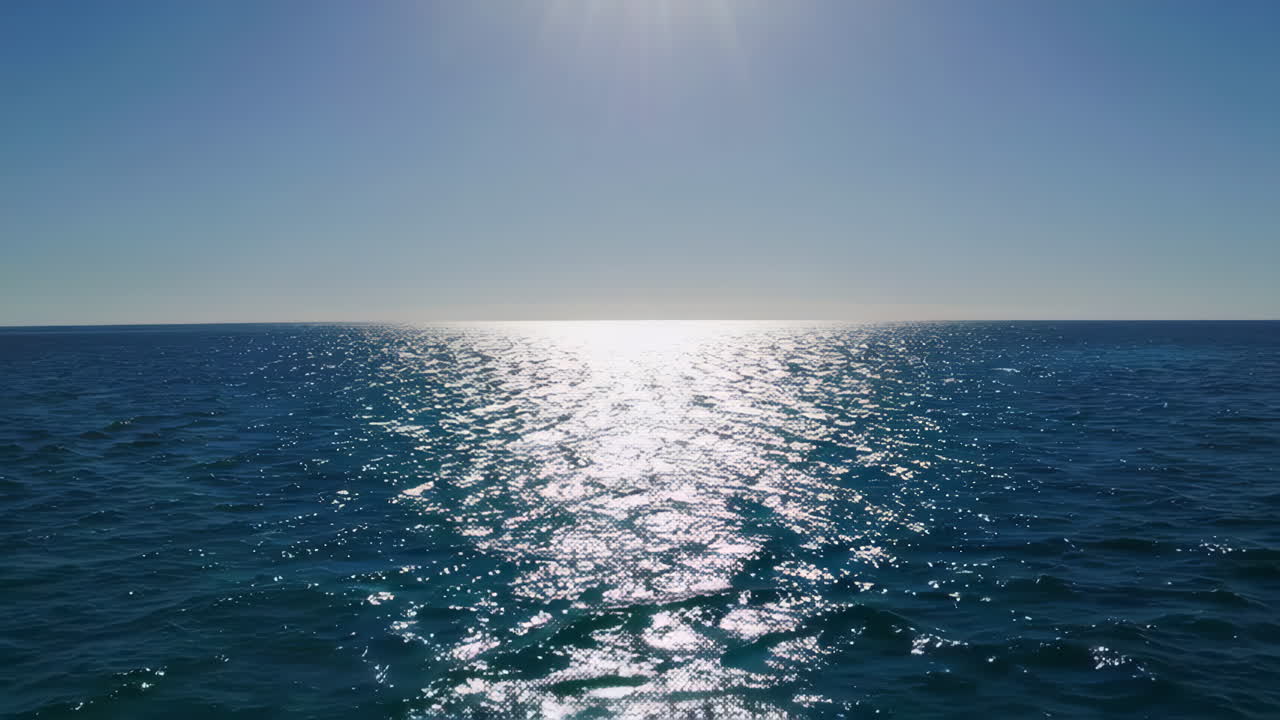 바다의 해가 지는 반사