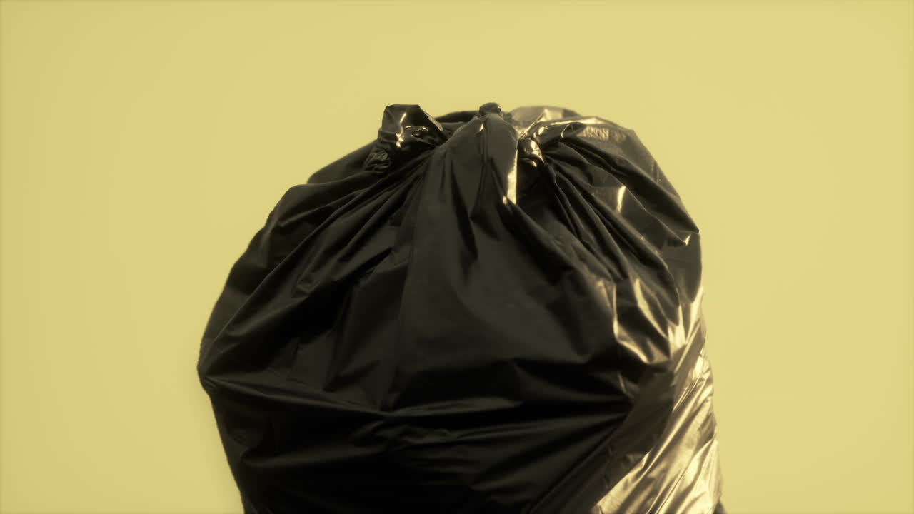 close up of a plastic bag for trash waste